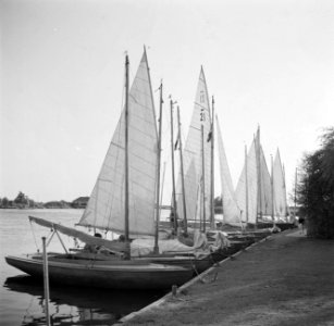 Aangemeerde zeilboten op het Pikmeer, Bestanddeelnr 191-0682