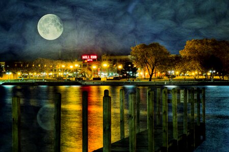 Night lunar city