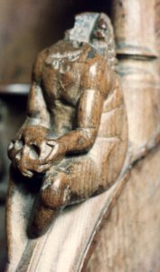 Abbaye de Montbenoît, choir stall (detail)