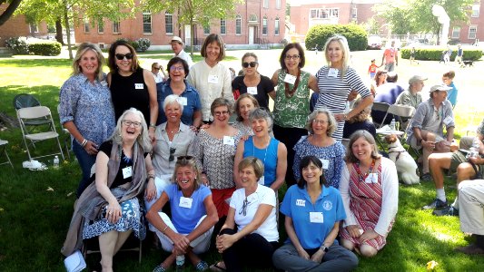 Abbot Academy students who graduated with the first Andover-Abbot co-educational class of 1974 at their 45th reunion