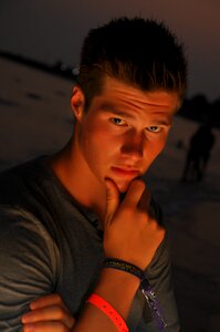 Male person abendstimmung night