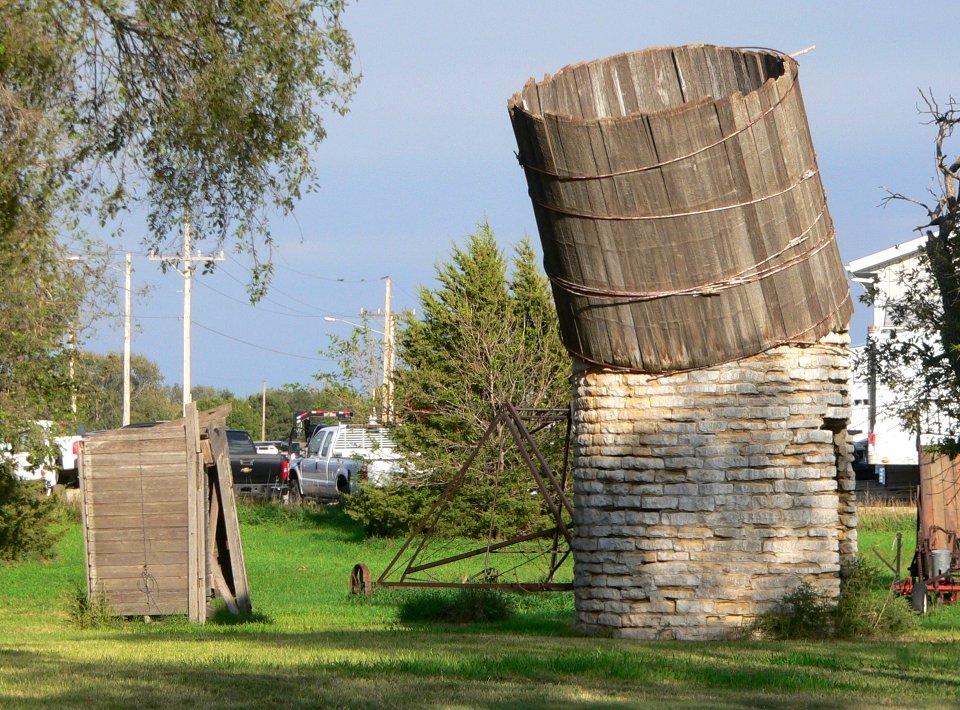 Abram Click farmstead outhouse and water tower 1