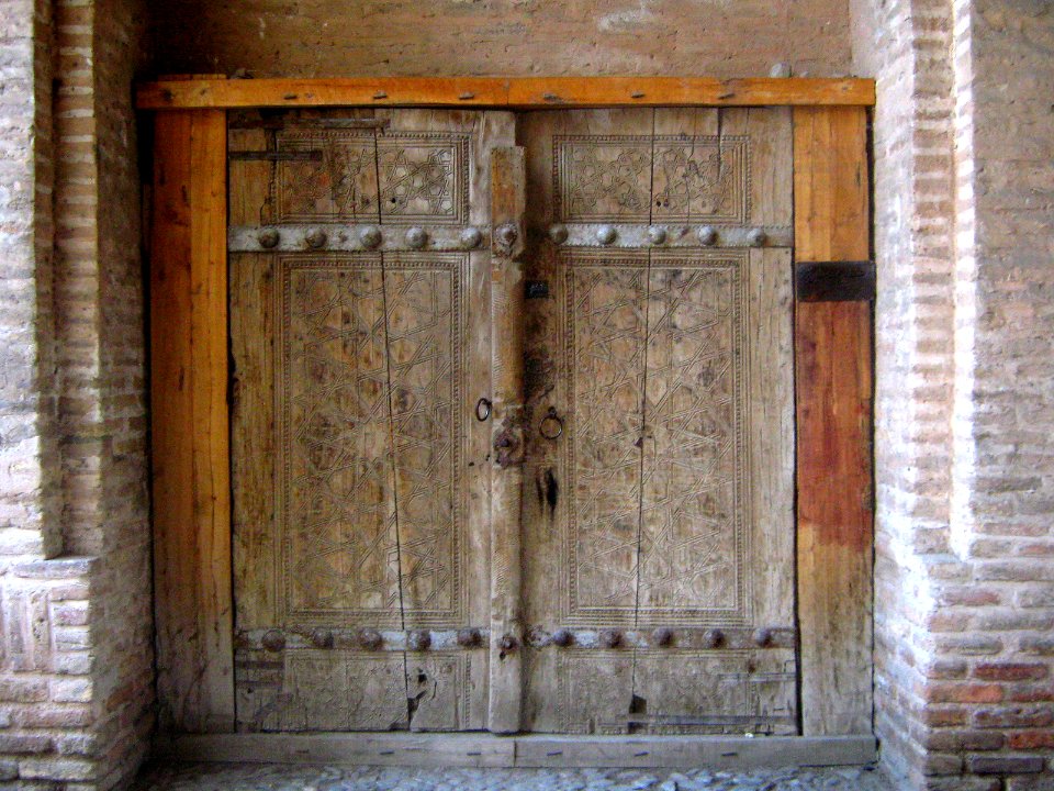 Abbasid Caravanseray of Nishapur (Ribati-i-Abbasi of Nishapur) - old door of Grand mosque of Nishapur 1708 - Morning 018