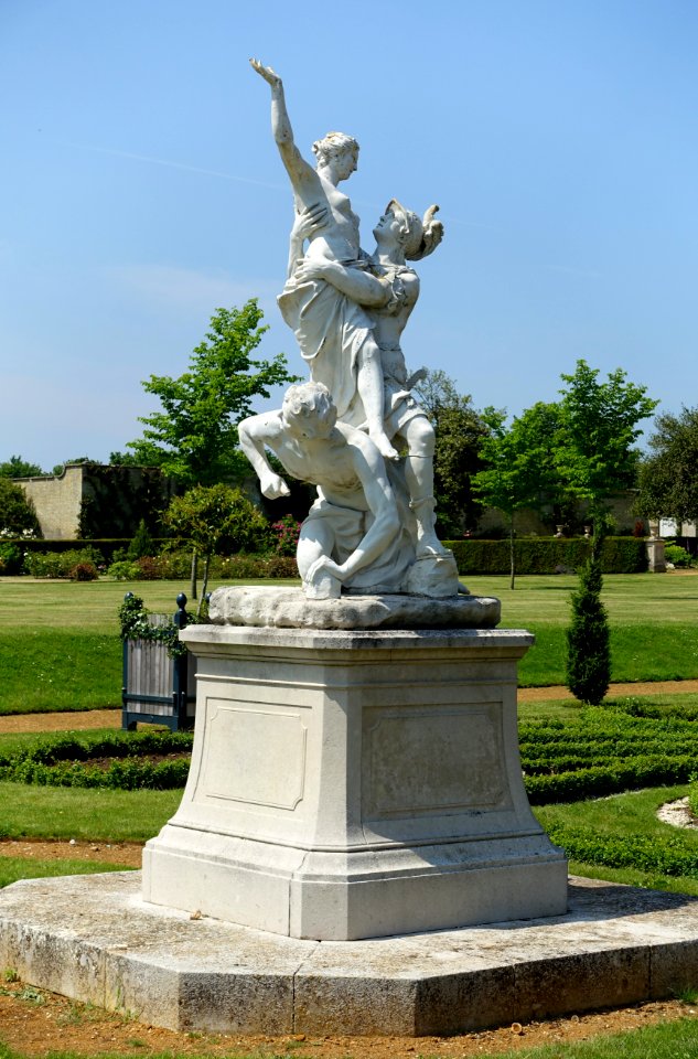 Abduction of Helen of Troy by John Cheere, 1700s, loosely based on an original by Phillipe Bertrand - Wrest Park - Bedfordshire, England - DSC08322