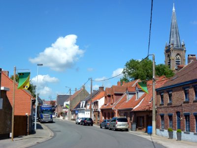 Abele (B) (gauche) - L' Abeele (Fr) (droite) rue frontière