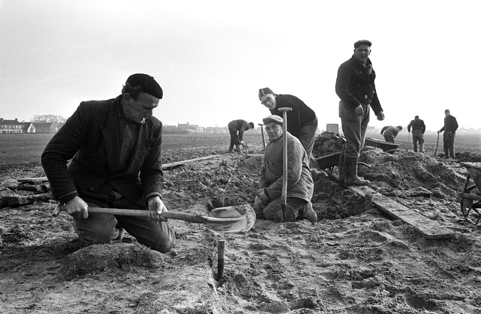Aanvullende werkverschaffing, landbouw-arbeiders aan het werk in Schagen, Bestanddeelnr 920-0686