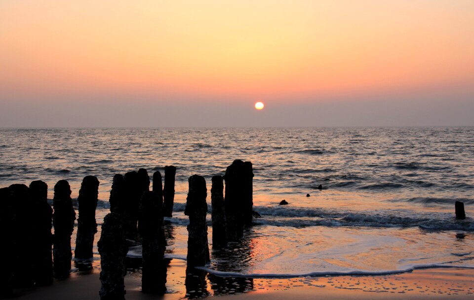 Sunset evening sea