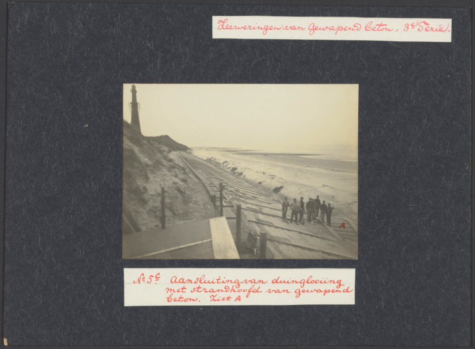 Aansluiting duinglooiing met strandhoofd van gewapend beton, Bestanddeelnr 6