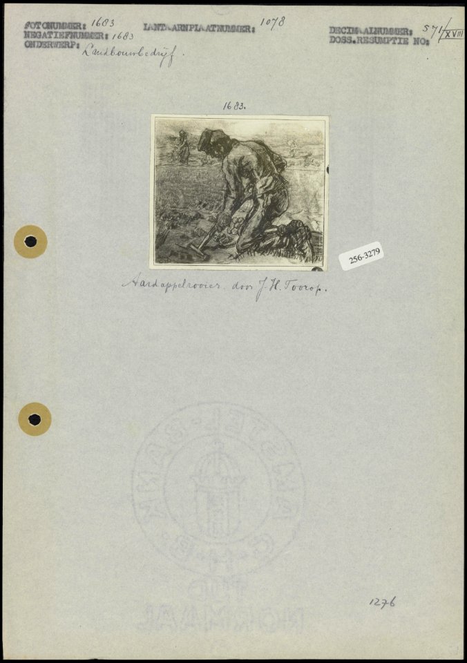 Aardappelrooier door JH Toorop, Bestanddeelnr 256-3279