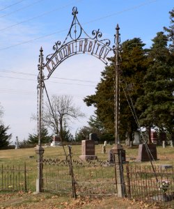 Abie, Nebraska cemetery gate