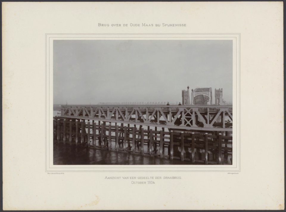 Aanzicht van een gedeelte der draaibrug, Bestanddeelnr 399