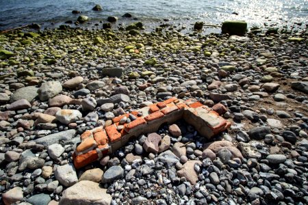 Abgeschliffene Steine Küste Rügen (bei Sassnitz)