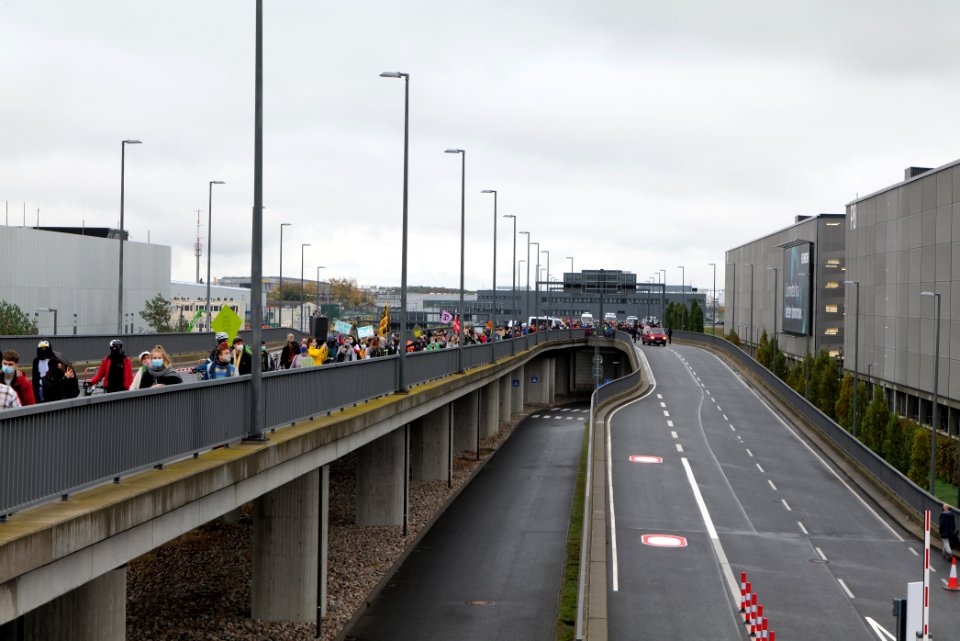 Abgehoben demonstration against BER opening 2020-10-31 13