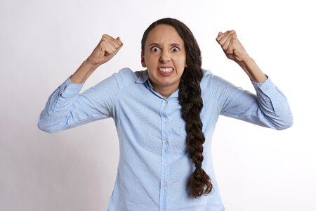 Woman angry stress photo