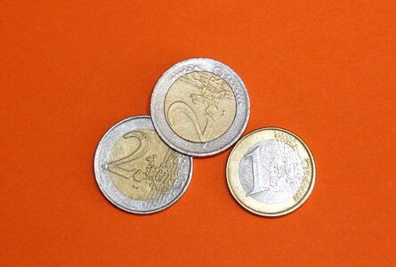 Finance save euro coins