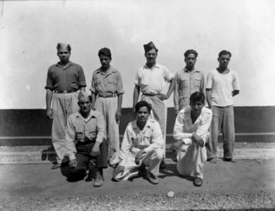 Acht voormalige Brits-Indische militairen, die zich in mei 1948 gemeld hebben bi, Bestanddeelnr 14040