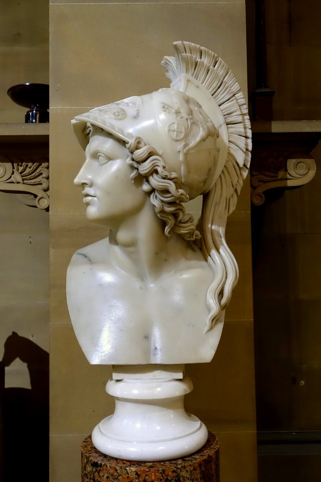 Achilles, after the antique, by George Rennie, 1826, marble - Sculpture Gallery, Chatsworth House - Derbyshire, England - DSC03517