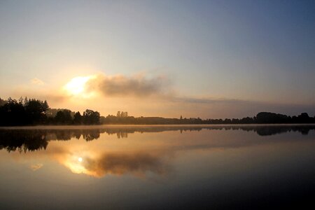 Nature morning lake