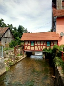 Acher, Lokaler Name Feldbach, Lichtenau, ehemalige Mühle