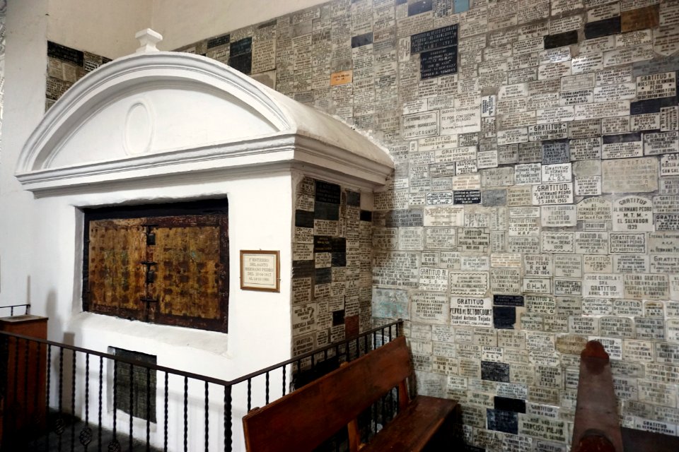 Acknowledgement to donors in San Francisco Church in Antigua, Guatemala