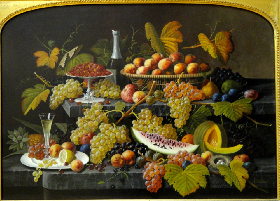 Abundance, Severin Roesen, c. 1860 - Museum of Fine Arts, Springfield, MA - DSC04023