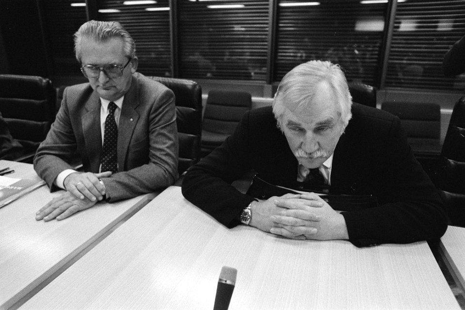AbvaKabovoorzitter Jaap van der Scheur en voorzitter Christelijke Federatie voor, Bestanddeelnr 932-7787