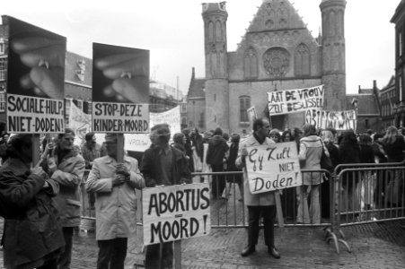 Abortus-demonstratie op Binnenhof, Bestanddeelnr 927-5501