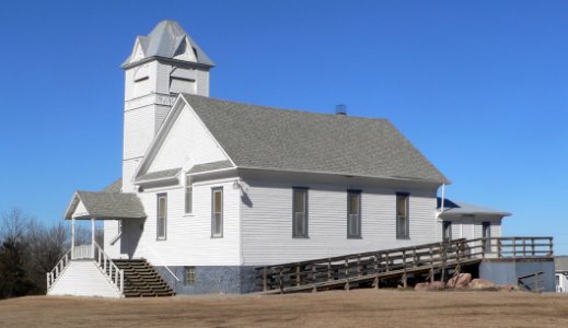 Academy, South Dakota, Church of Christ from SE 1