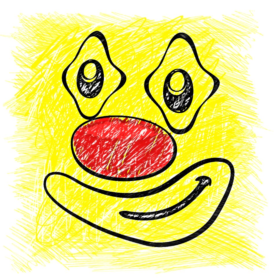 Drawing colorful funny
