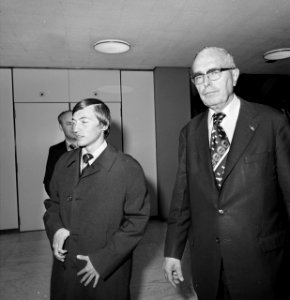 Aankomst schakers Smyslov en Karpov op Schiphol, Bestanddeelnr 929-3591