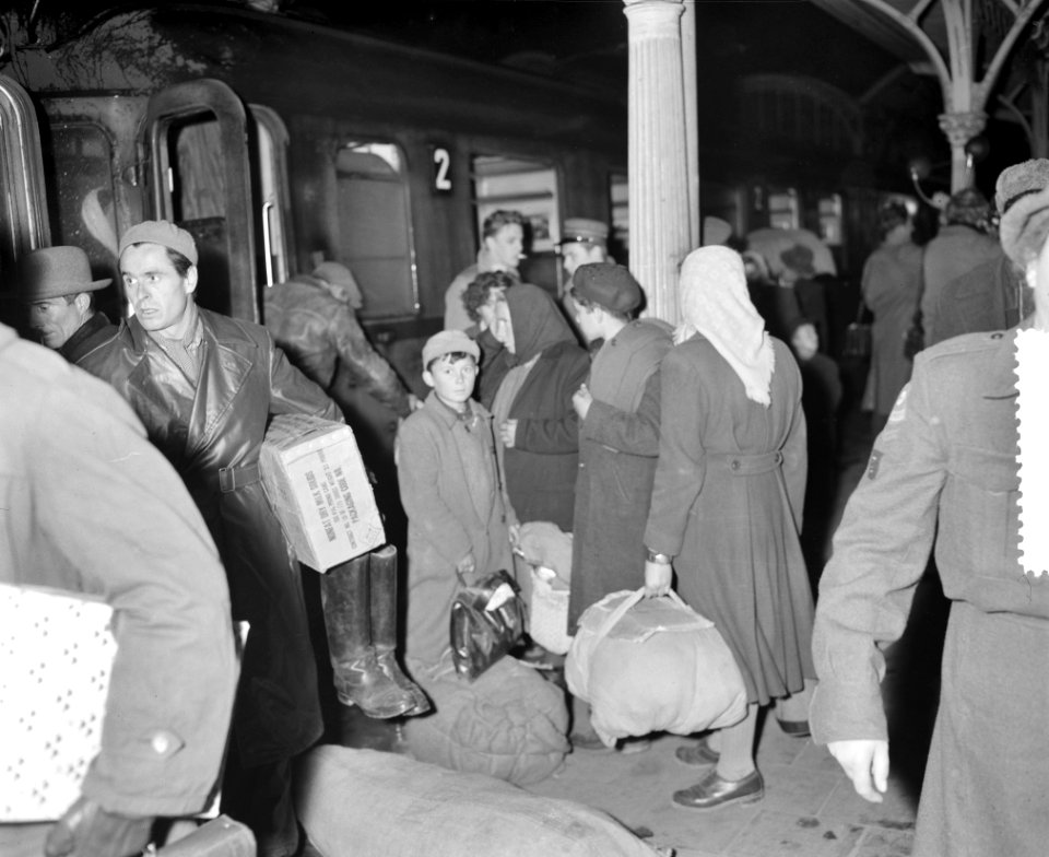 Aankomst Rode Kruistrein met Hongaren te Utrecht, Bestanddeelnr 908-1430