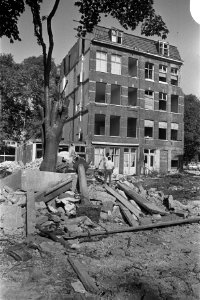 Aanleg snelweg door Haarlemmer houttuinen, Amsterdam, Bestanddeelnr 924-9423