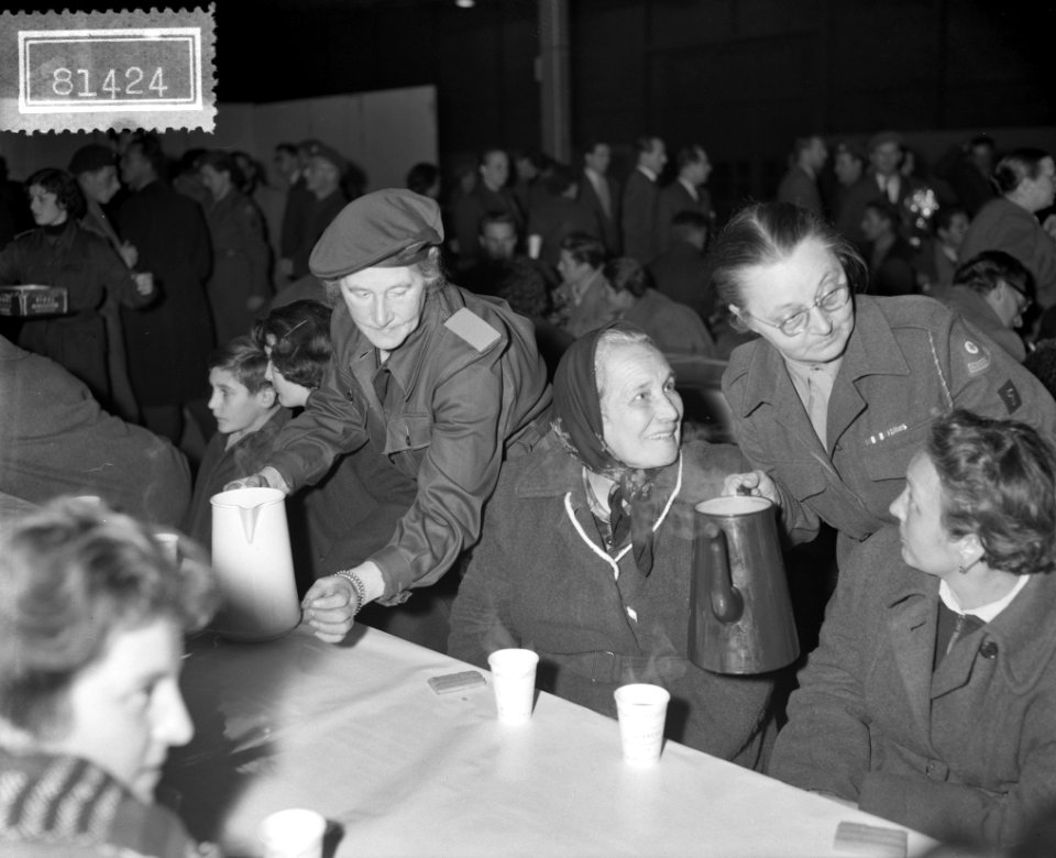 Aankomst Rode Kruistrein met Hongaren te Utrecht Opvang in de Jaarbeurs, Bestanddeelnr 908-1424