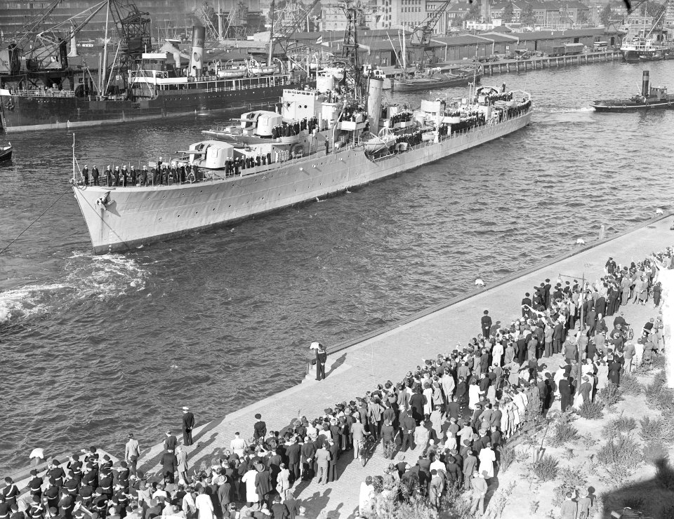 Aankomst Tjerk Hiddes in Rotterdam, Bestanddeelnr 903-6347