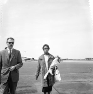 Aankomst Sarah Vaughan op Schiphol, Bestanddeelnr 909-6187