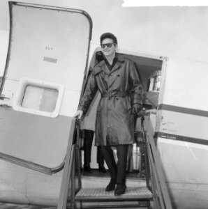 Aankomst Roy Orbinson (Amerikaanse zanger) op Schiphol Roy Orbinson (kop), Bestanddeelnr 917-5743