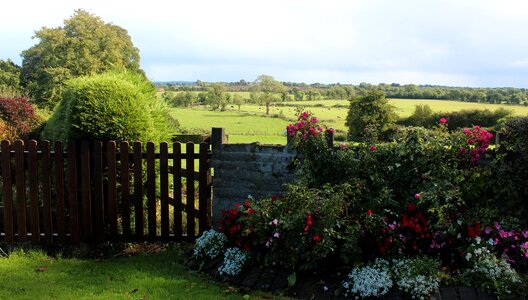 Scenic countryside gate