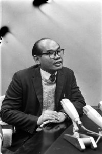 Aankomst Secretaris-Generaal van de Wereldraad van Kerken dr. Carson Blake op Sc, Bestanddeelnr 920-2214