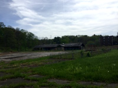 Abandoned YMCA bathhouse and playground, Upper St. Clair, Pennsylvania, 5-2-2021