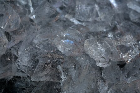 Transparent melt ice cold