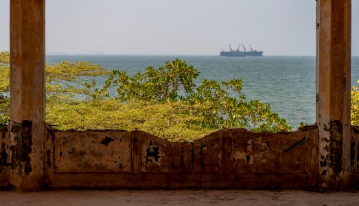 Abandoned House and Lake Maracaibo in the Ports of Altagracia