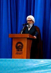 Abbas Vaez-Tabasi - oepning of Dar ul Marhama portico - Holy shrine of Imam Reza - Mashhad
