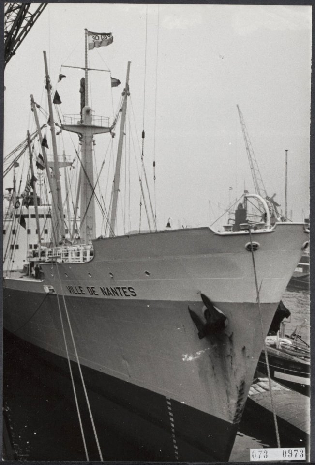 Aankomsten, schepen, ville de nantes, Bestanddeelnr 073-0973