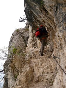 Rock edge perpendicular steep