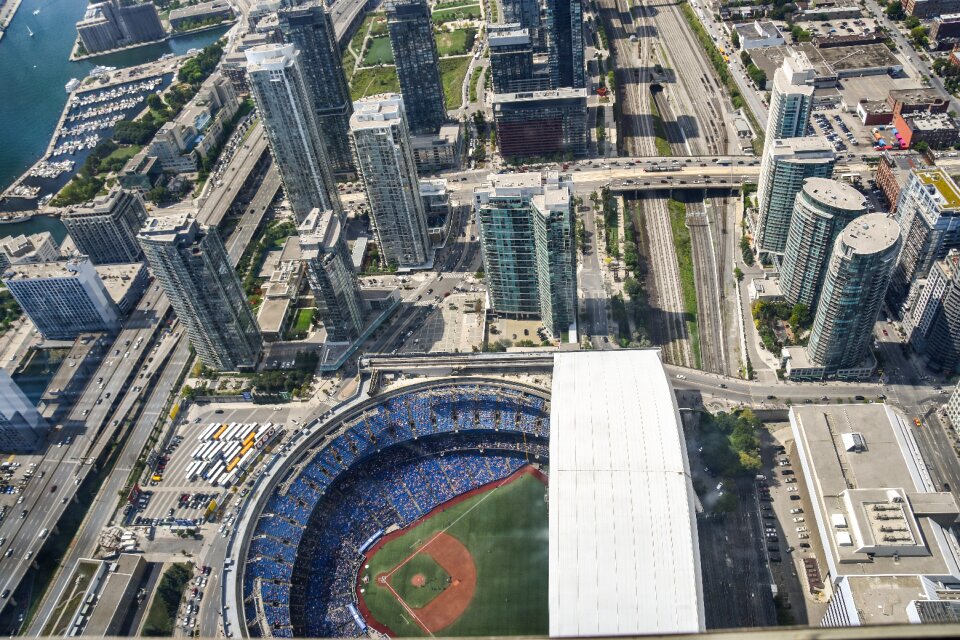 Football cn tower skyline