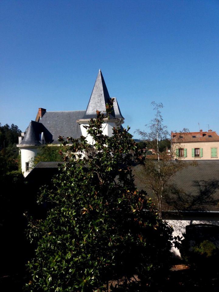 Amplepuis - Place Vietty - Sud de la grande maison vue depuis le musée Barthélemy Thimonnier
