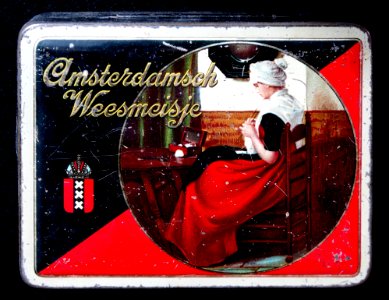 Amsterdamsch Weesmeisje sigarenblikje, foto 1