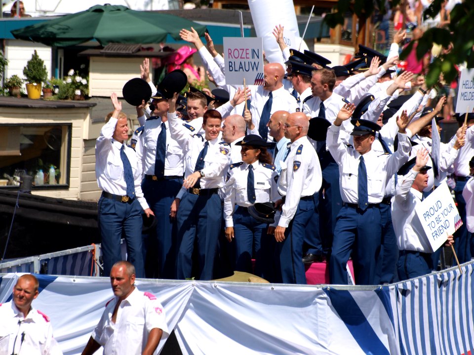Amsterdam Gay Pride 2013 boat no9 Police pic1