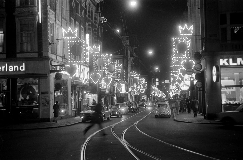 Amsterdamse binnenstad verlicht. Leidsestraat, Bestanddeelnr 921-8569