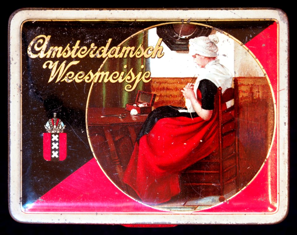 Amsterdamsch Weesmeisje sigarenblikje